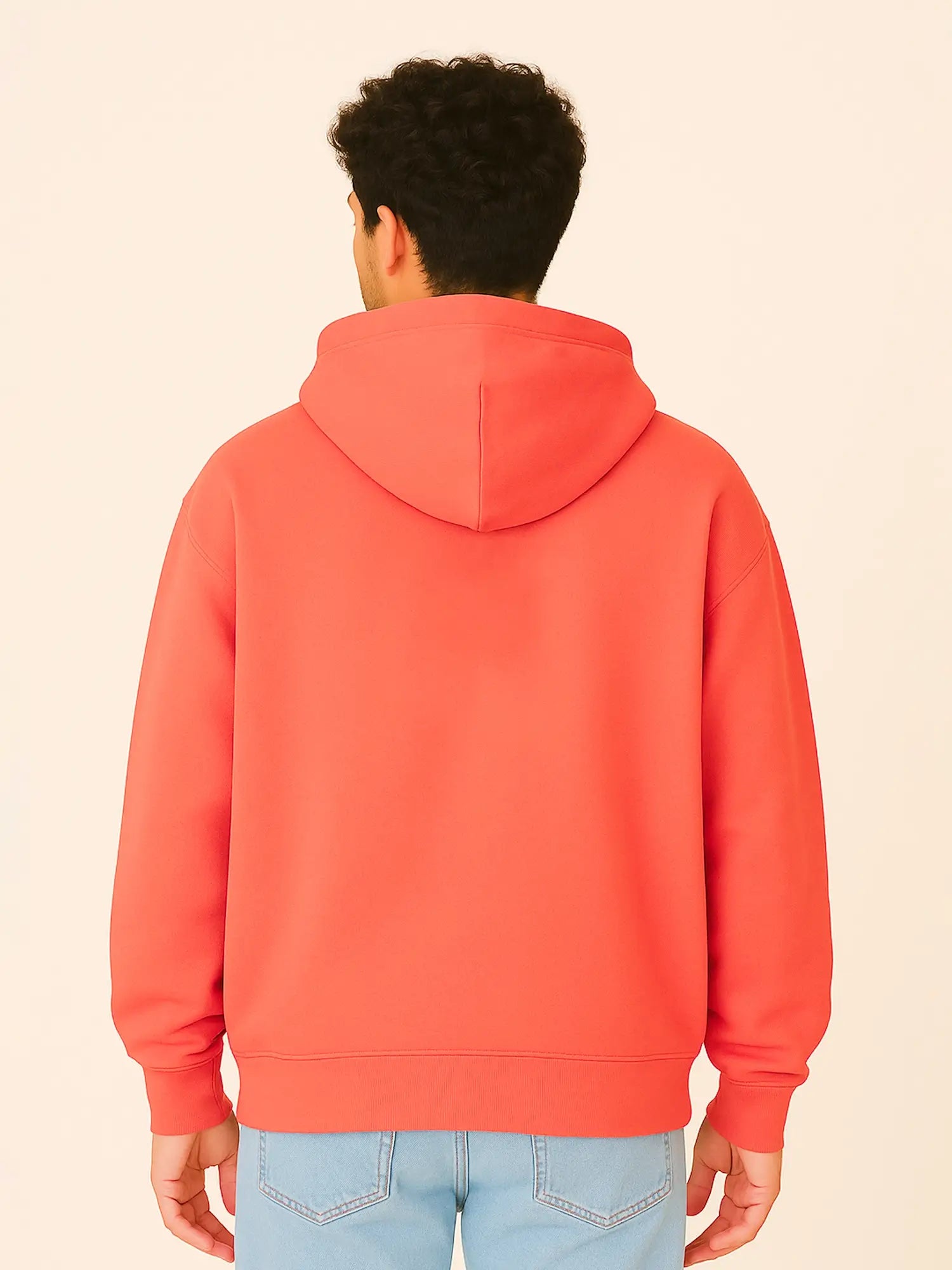 Sweat rouge vif unisexe oversize en coton bio – Yukemi