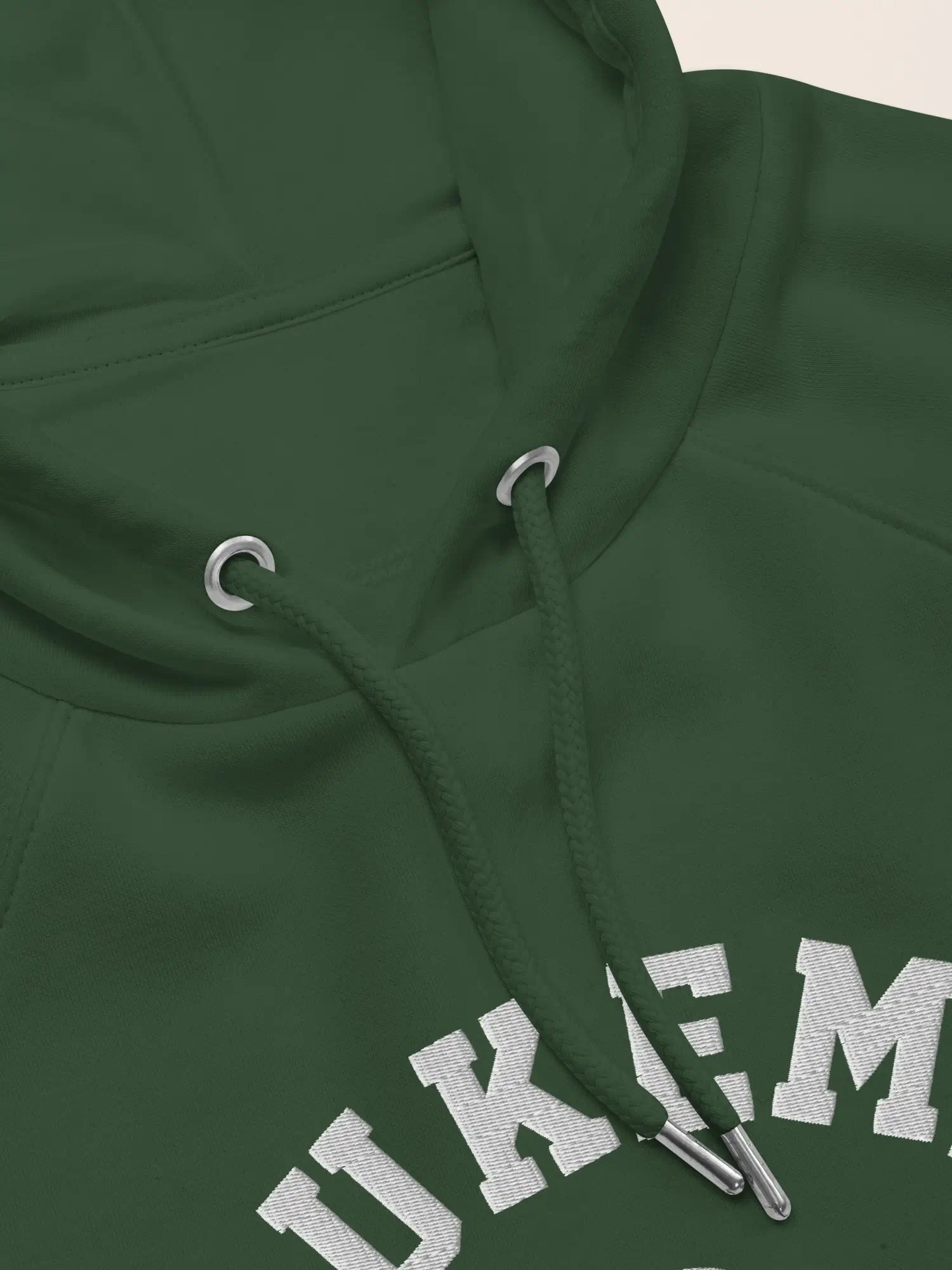 Hoodie vert unisexe oversize en coton bio – Yukemi