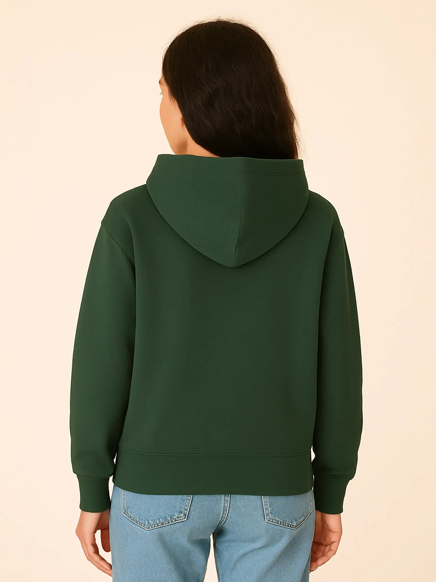Hoodie vert unisexe oversize en coton bio – Yukemi