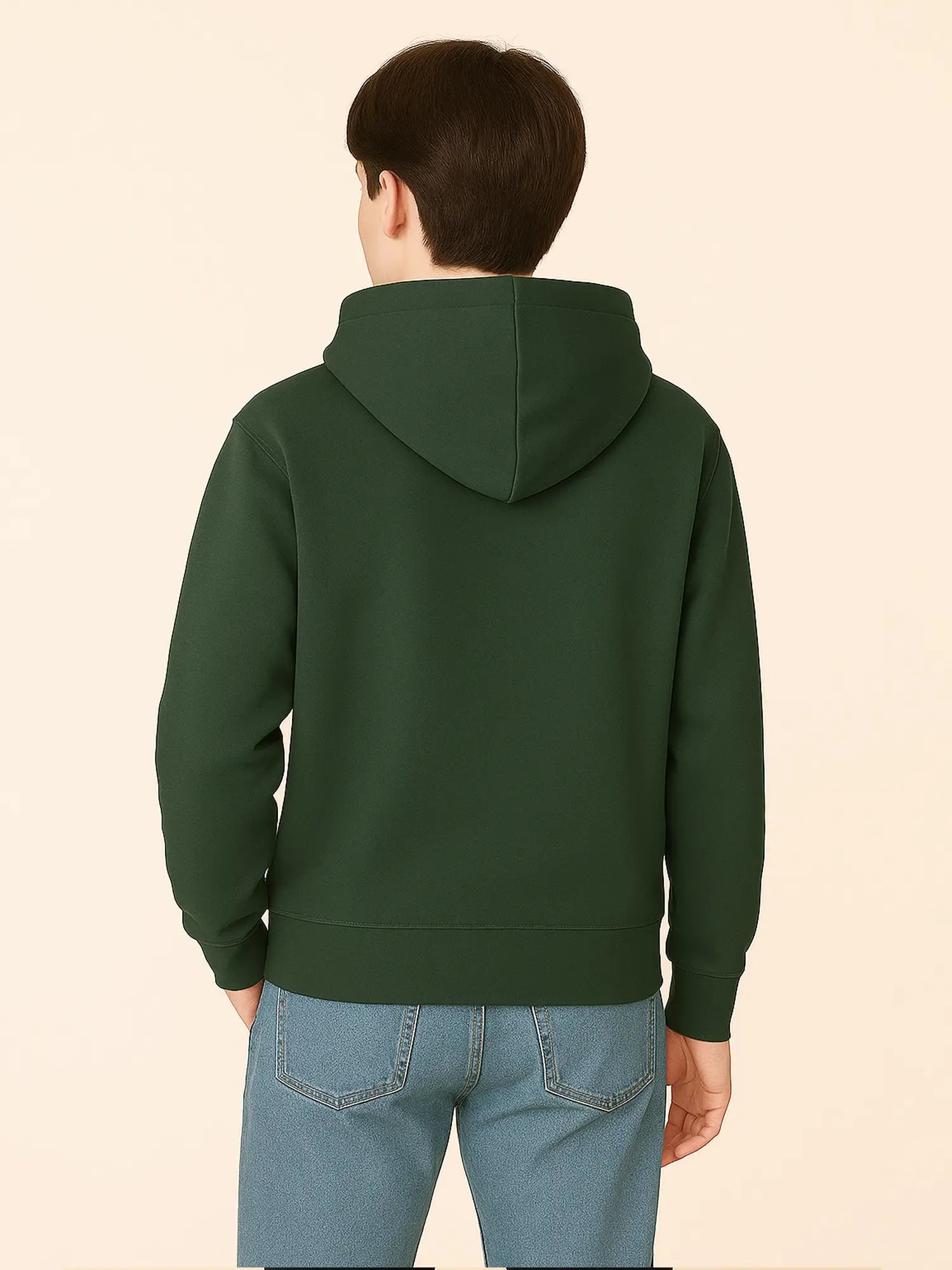 Hoodie vert unisexe oversize en coton bio – Yukemi