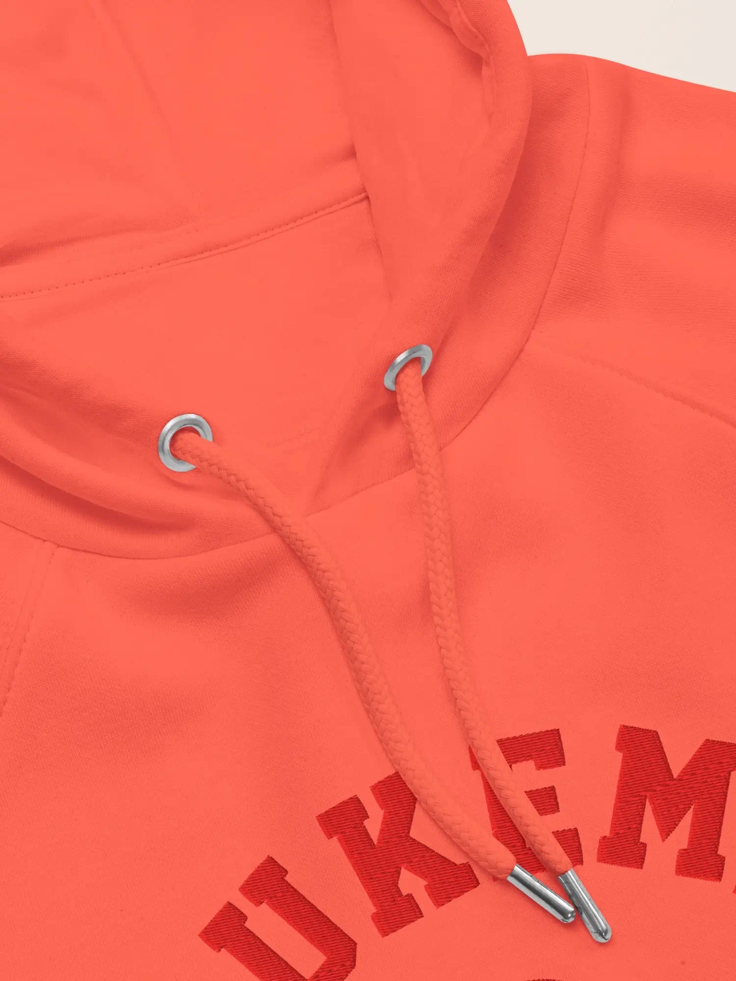Hoodie orange unisexe oversize en coton bio – Yukemi
