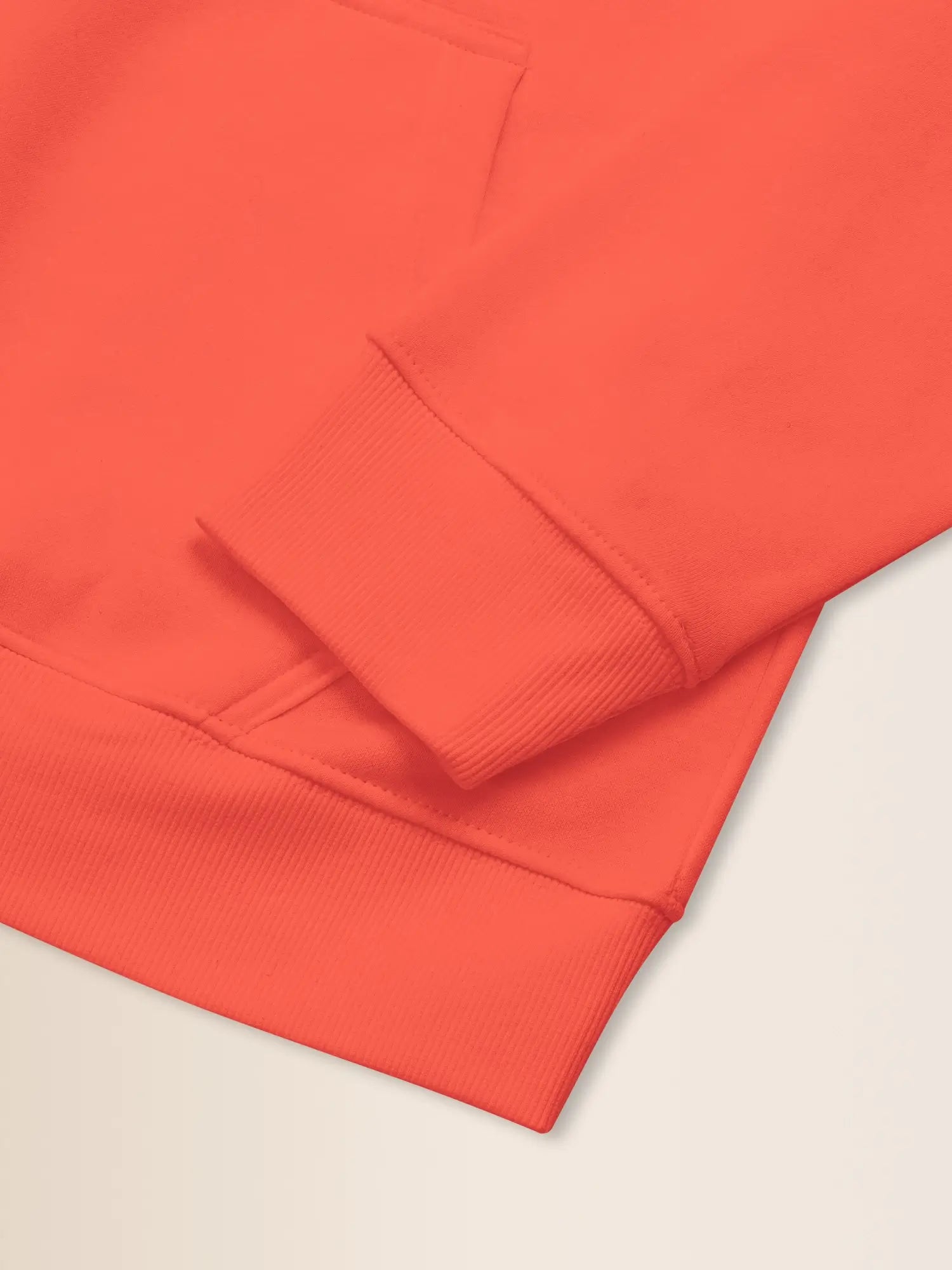 Hoodie orange unisexe oversize en coton bio – Yukemi