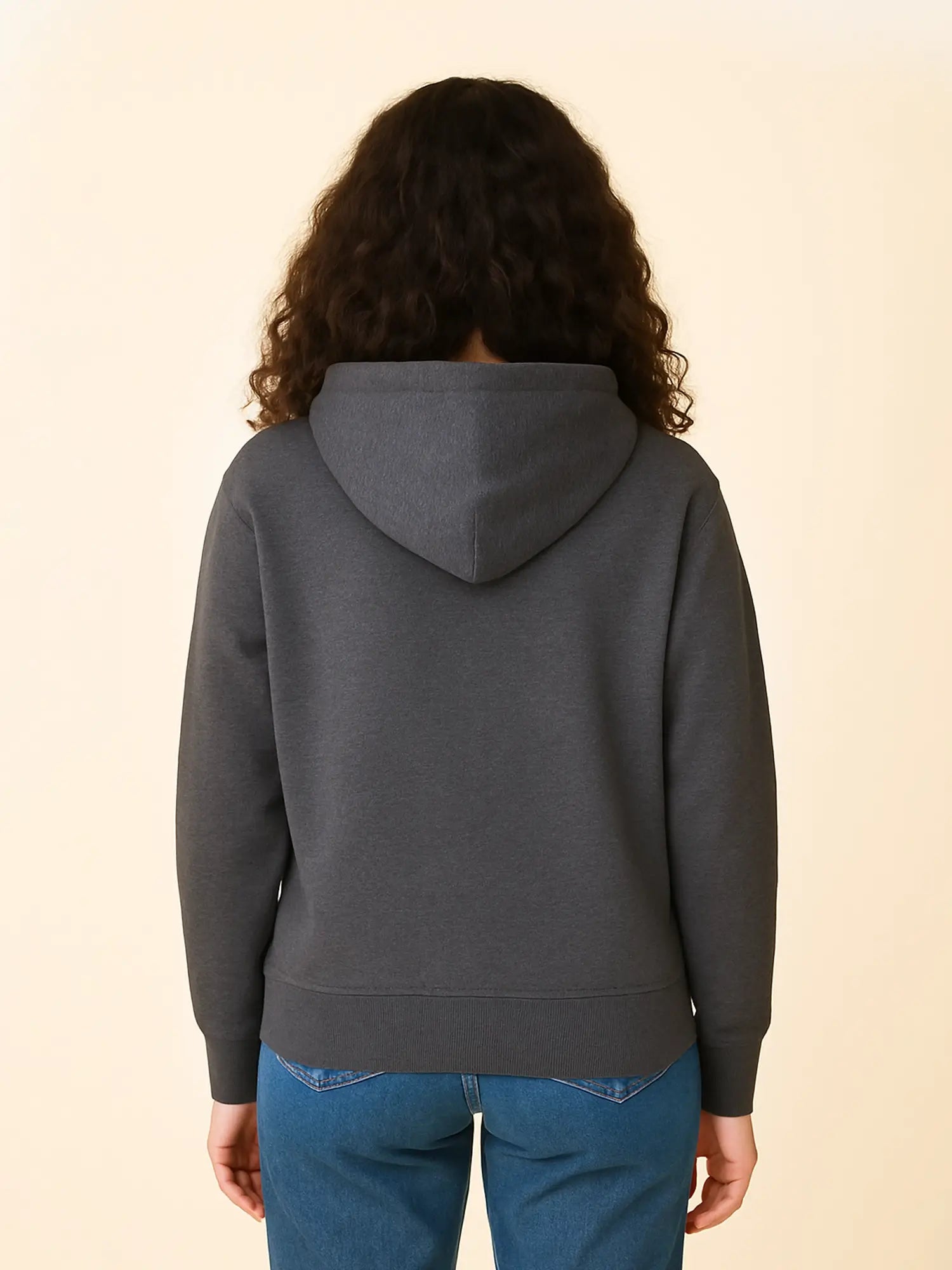 Hoodie gris unisexe oversize en coton bio – Yukemi
